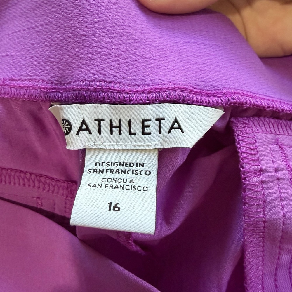ATHLETA Brooklyn Heights Vienna Slim Pant Size 16 Jazzy Purple NWT - Picture 7 of 12